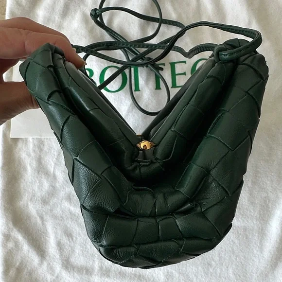 Bottega Veneta Dark Green Intrecciato Mini Pouch - Picture 10 of 11